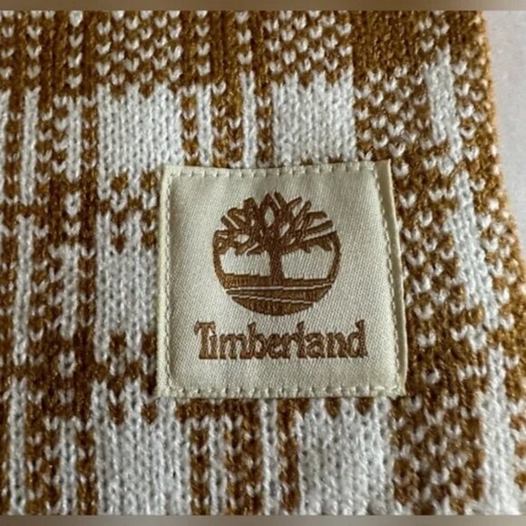 Timberland wheat colored buffalo plaid scarf - Picture 5 of 8